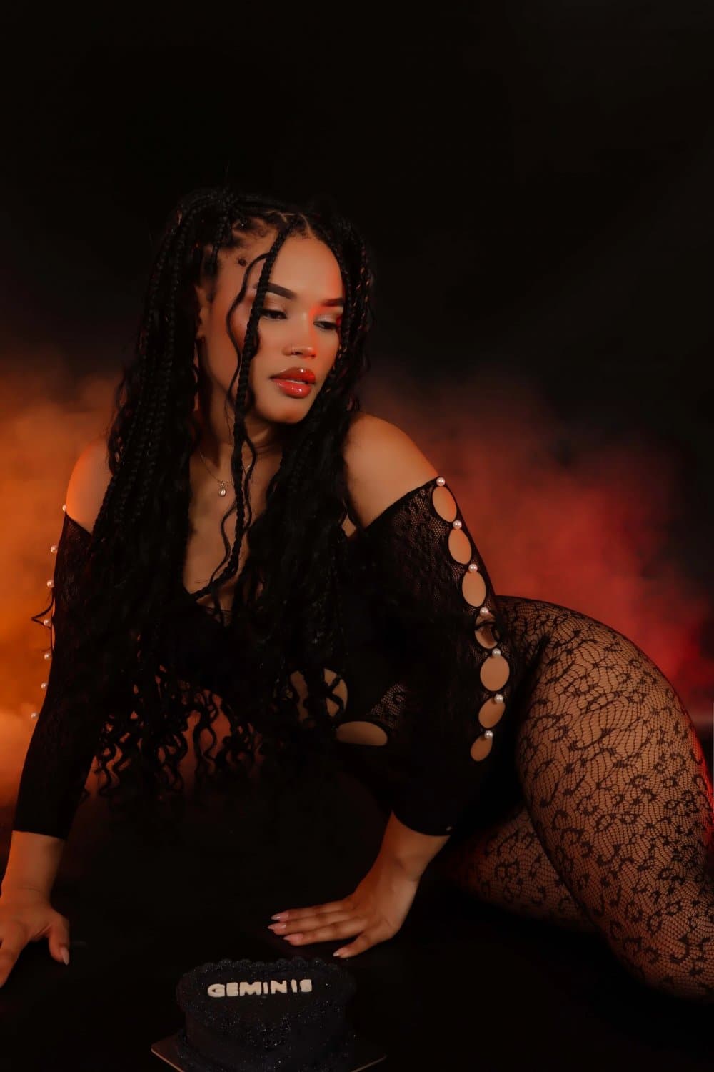 Thick Curly Afro Lightskin Solo Anal