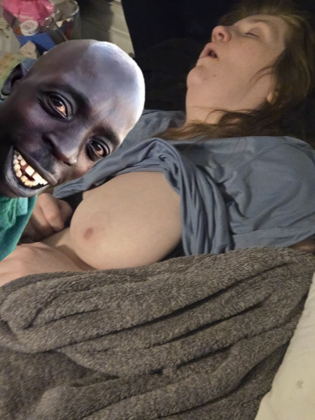 Wife niki loves black nigger thug cock in her pink Irish ginger pussy