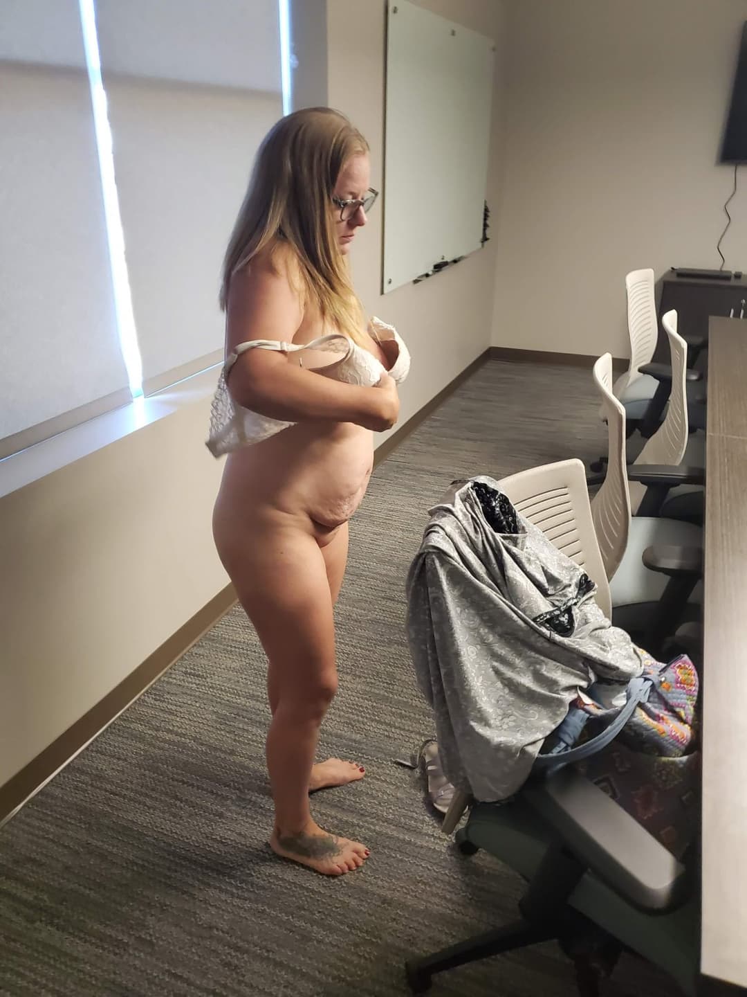 Chubby Webslut Wife at the Office pt. 2