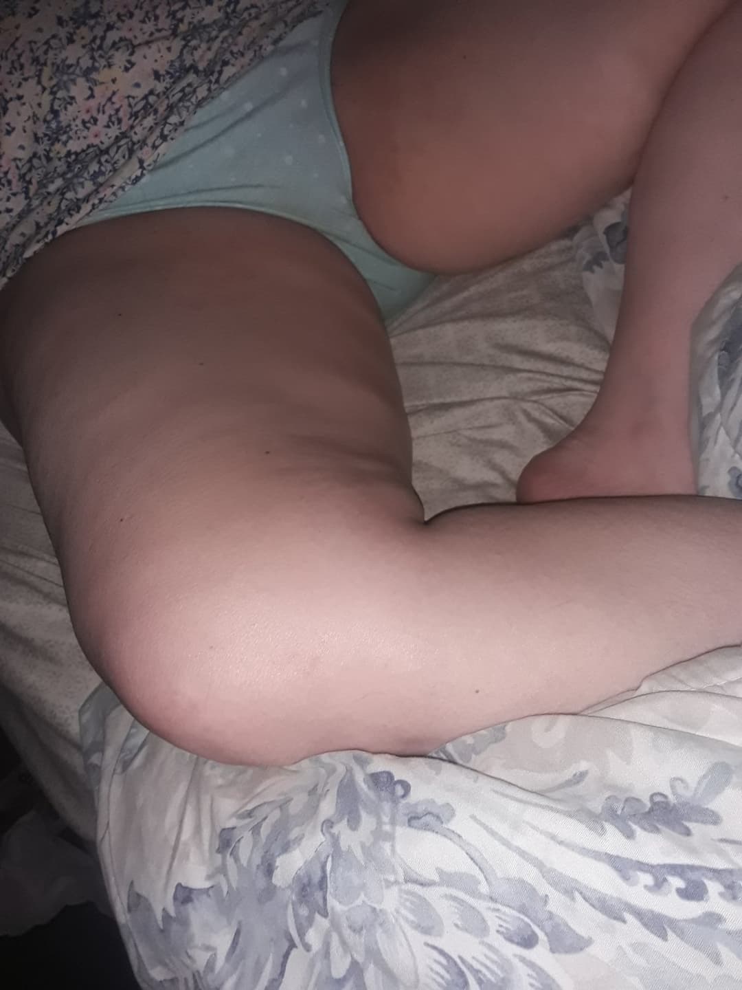 Stroking my Morning wood till the fat wife gets up