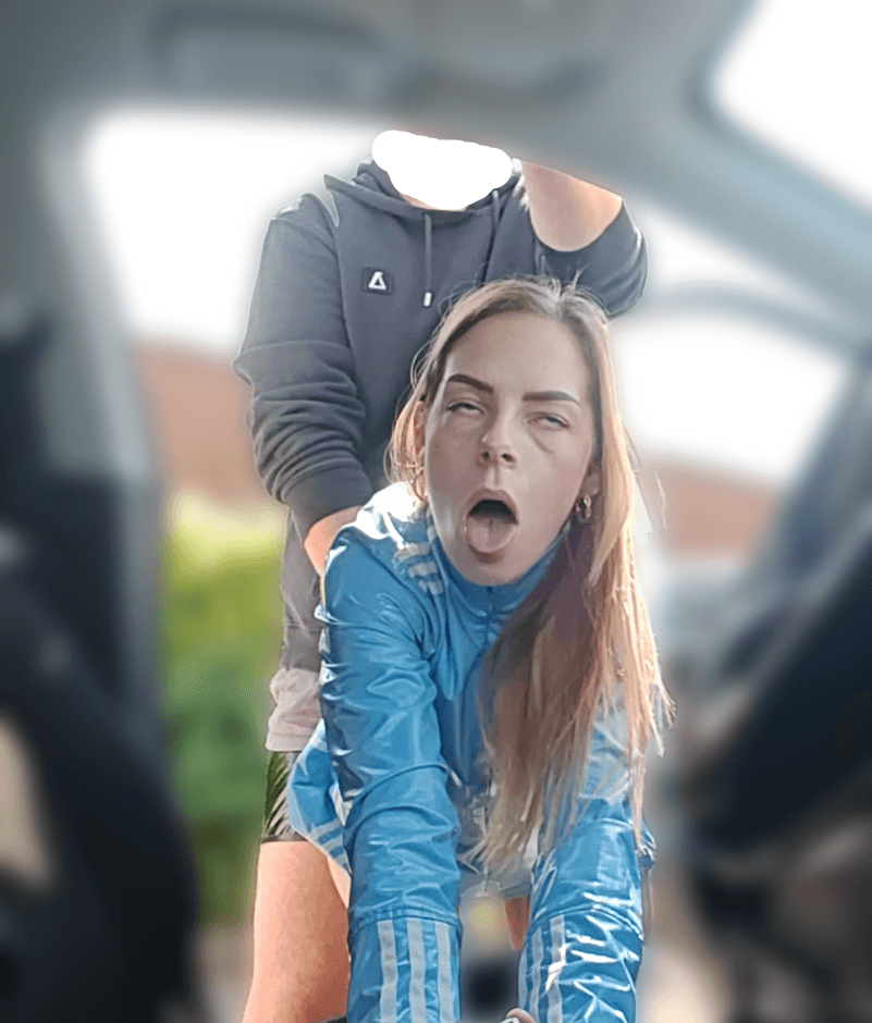 Fucked in Adidas Latex dress