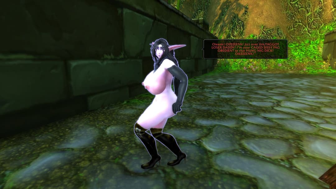 Pale Knife Ear FagToy Draining NigSludge in Jungle