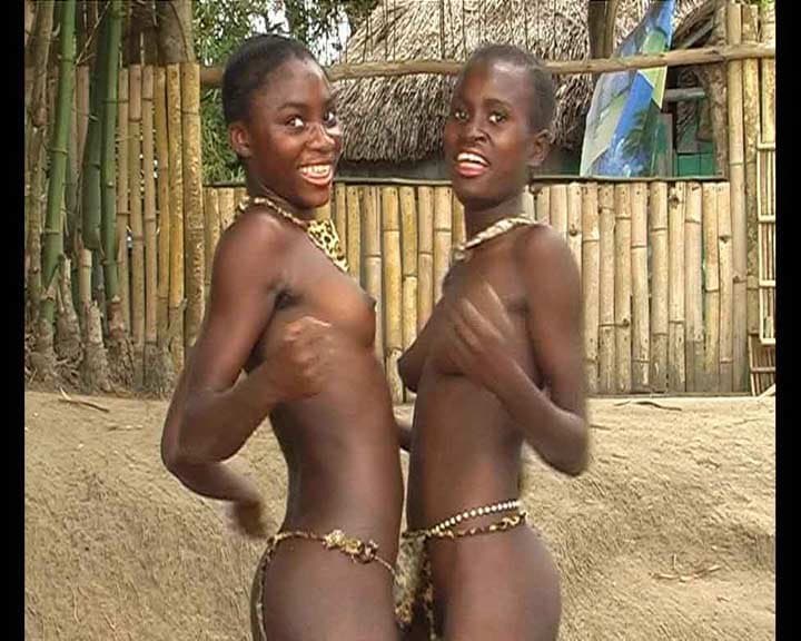 Cocoa-brown women dance naked