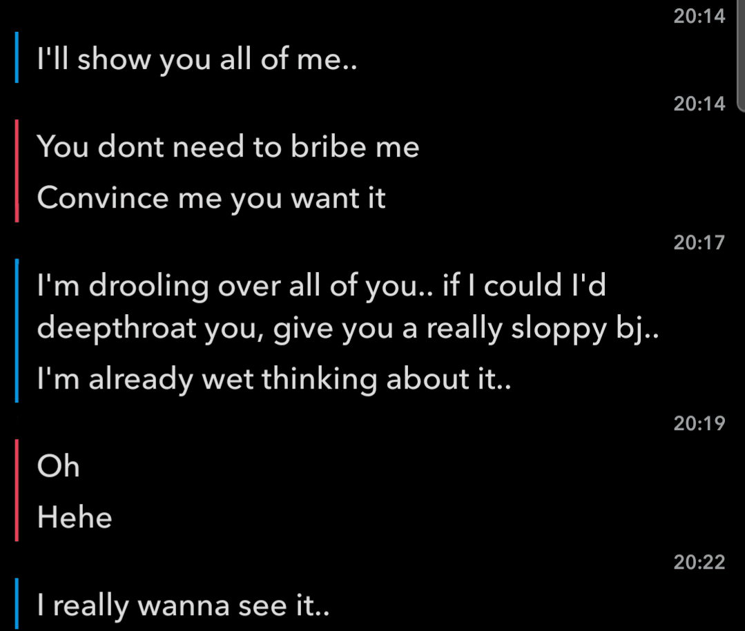 Snapchat slut needs dick. Should i drop her vids (theres a lot)? Dm me your girls or to trade.