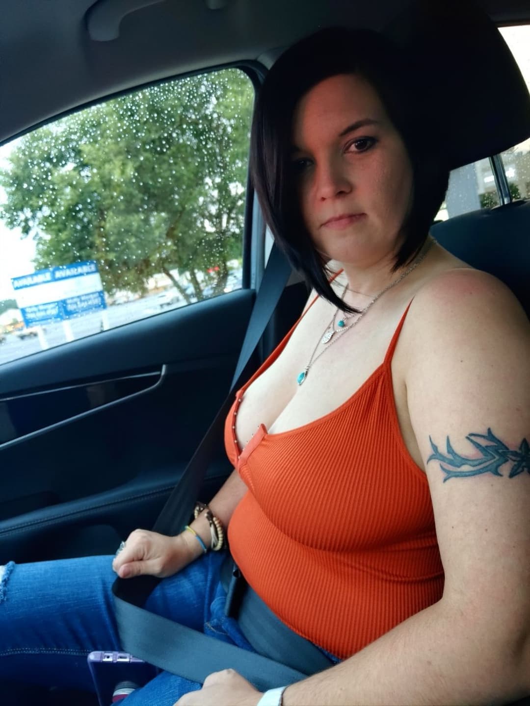 Horny housewife Jen wants to be caught naked in public