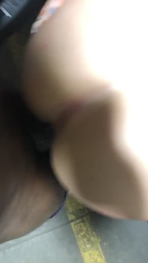 Creaming on bbc in public parking garage