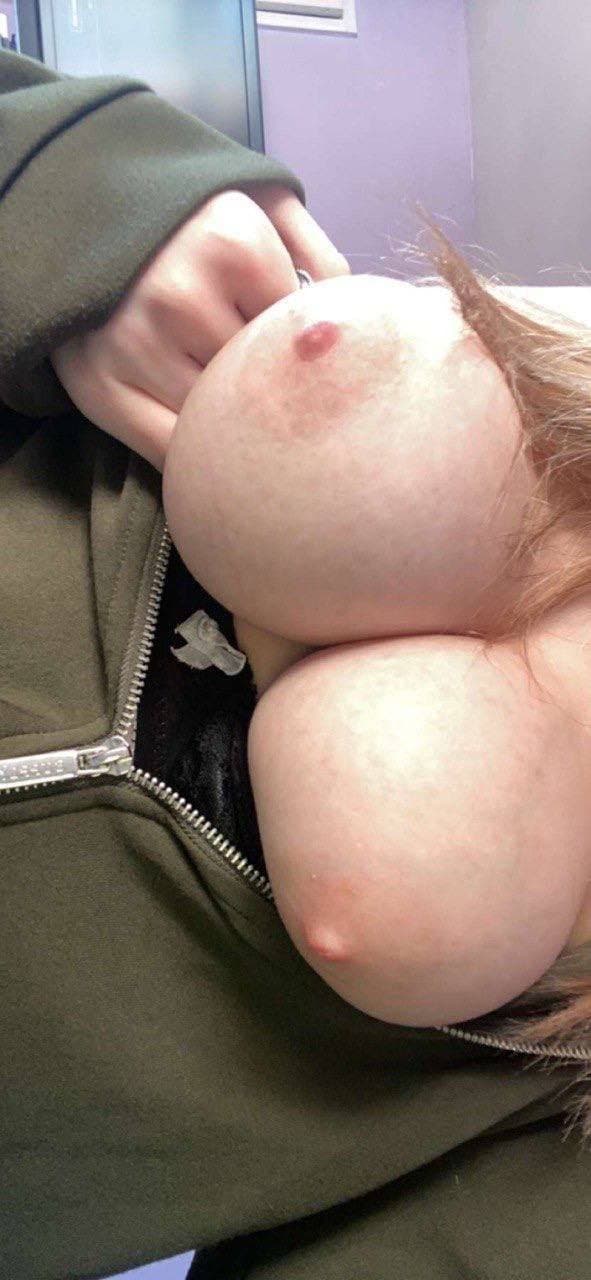 big tit slut showing off and getting railed from behind