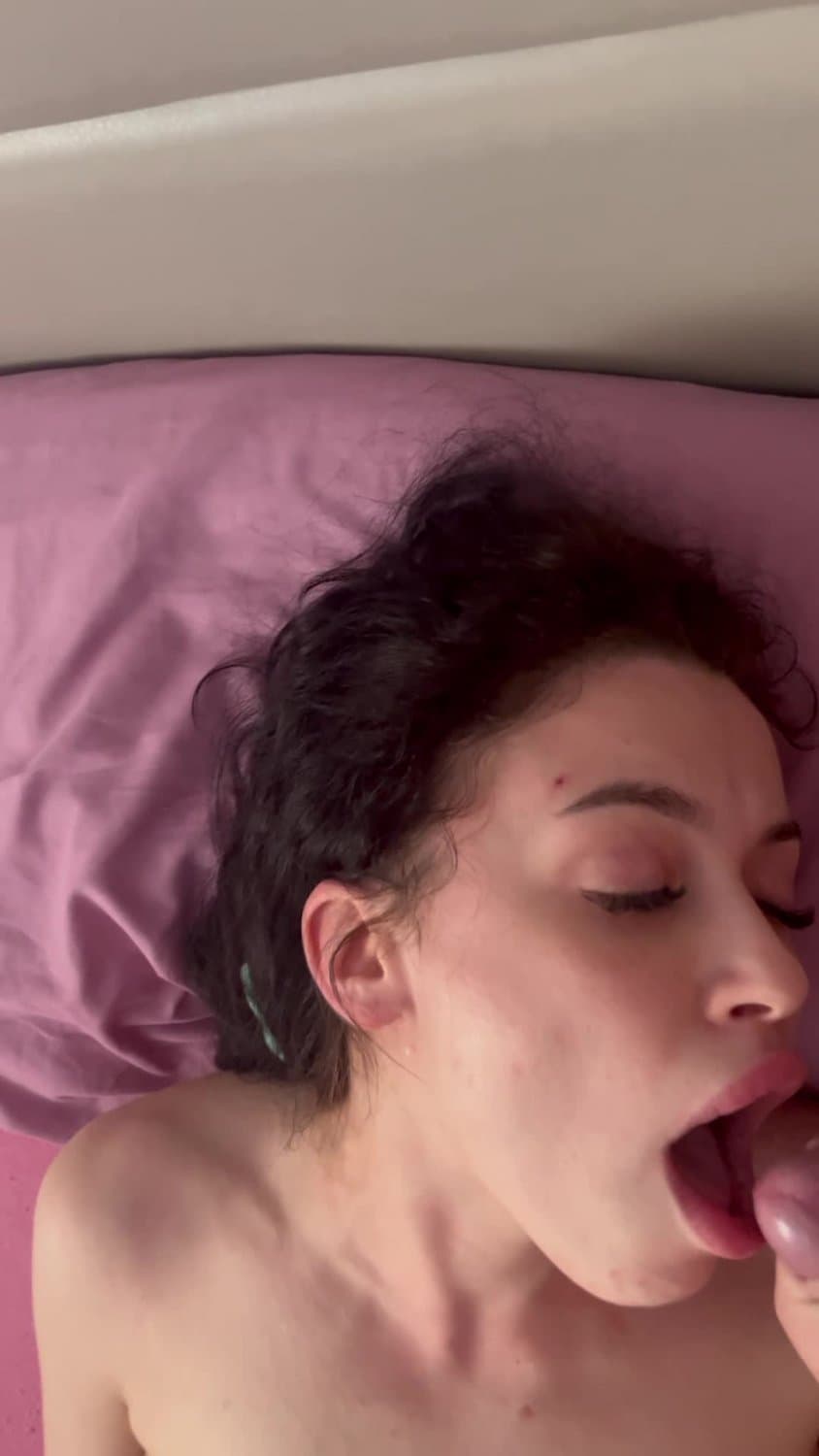 Orgasm and cum catching