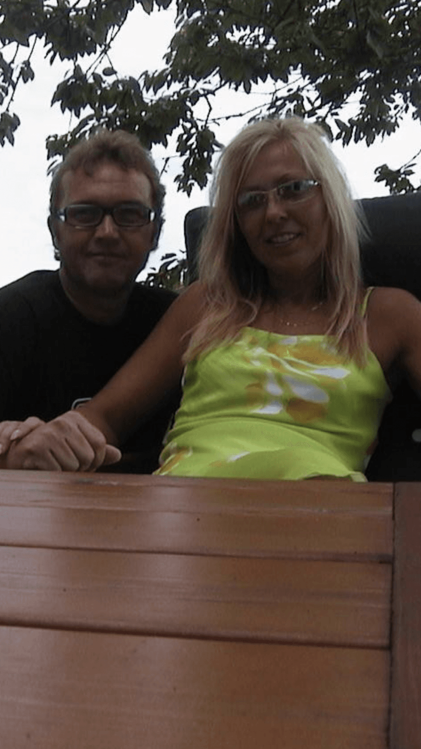 Click to view full size Hub showing off his tanned lined drunk whore wife. Fantastic tan lines.