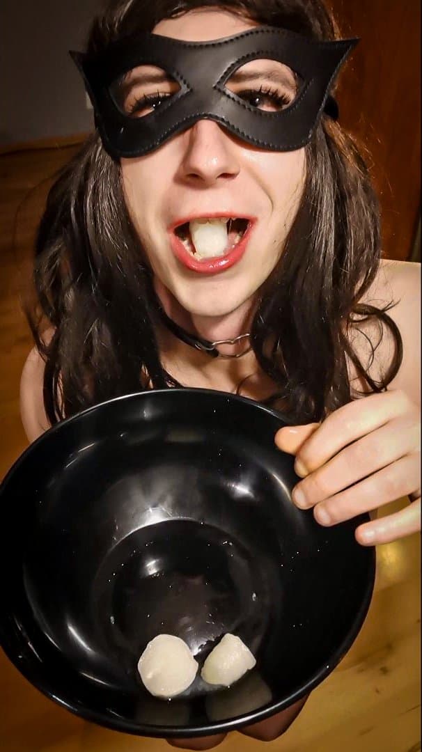 Self Bukkake with collected own cum 2 (DIIIANA)