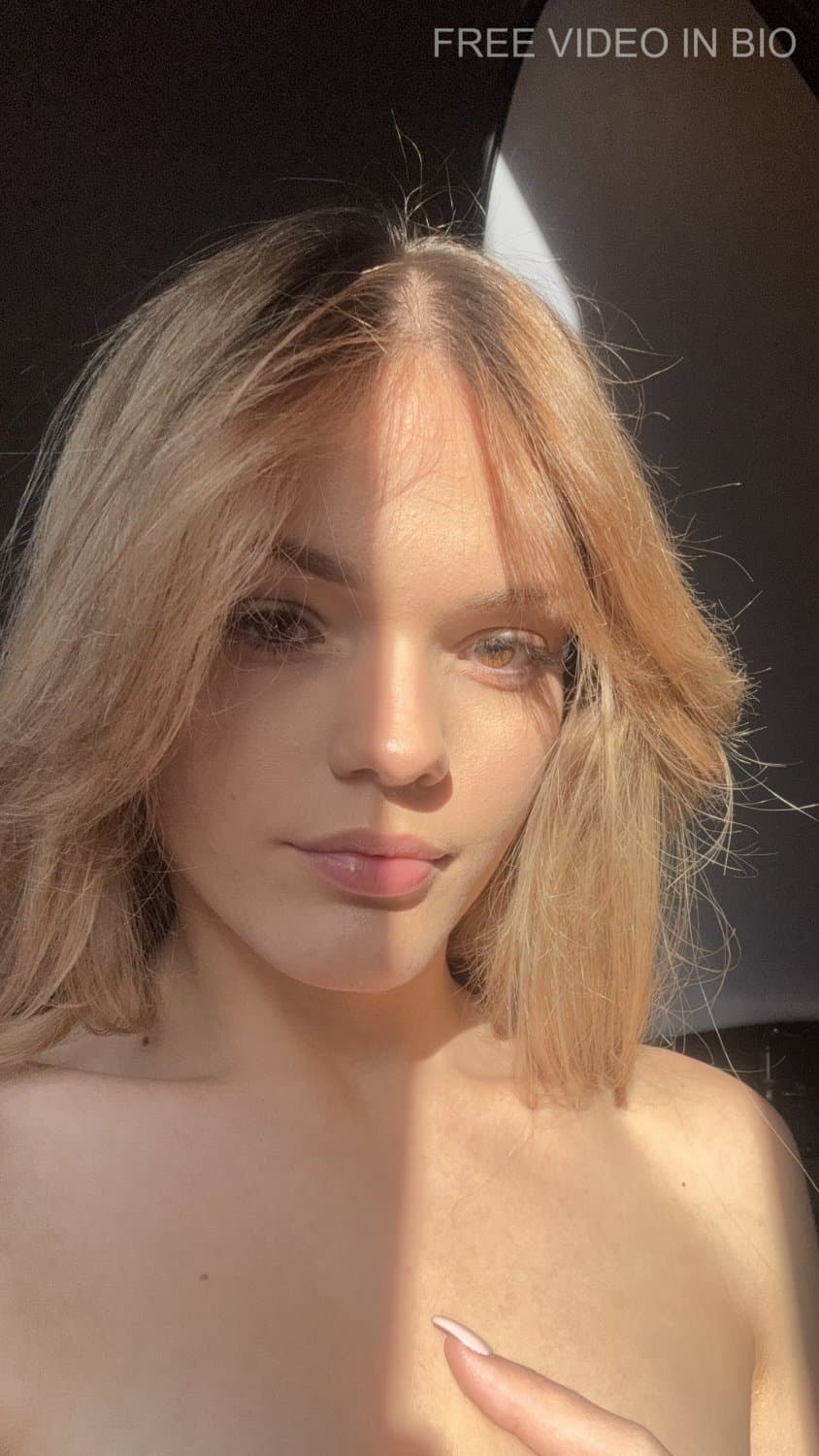 Busty Amateur College teen Blonde Perky tits Solo Nude