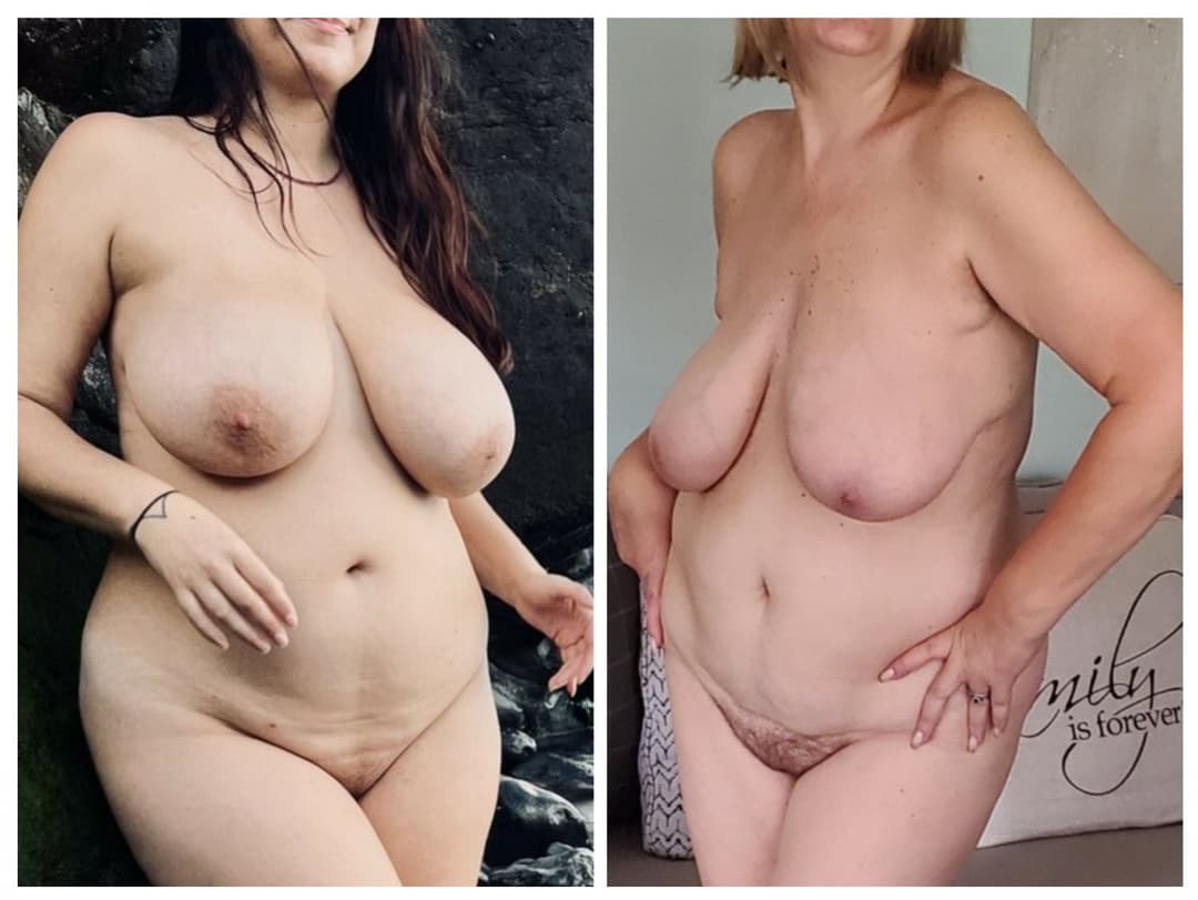 COLLAGE Side by Side Comparison Wife