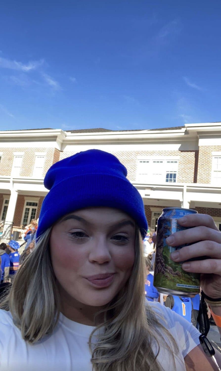 Click to view full size Blonde pig slut loves showing her pale tits