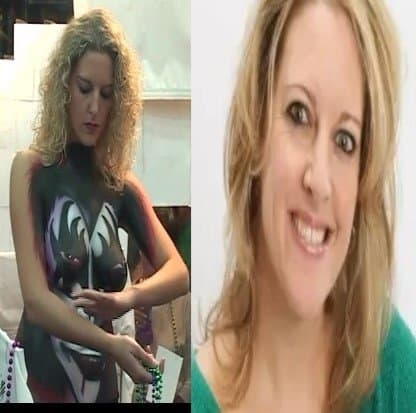 Very kind of Ann to show off her pussy to the camera before getting a fantasy fest body painting