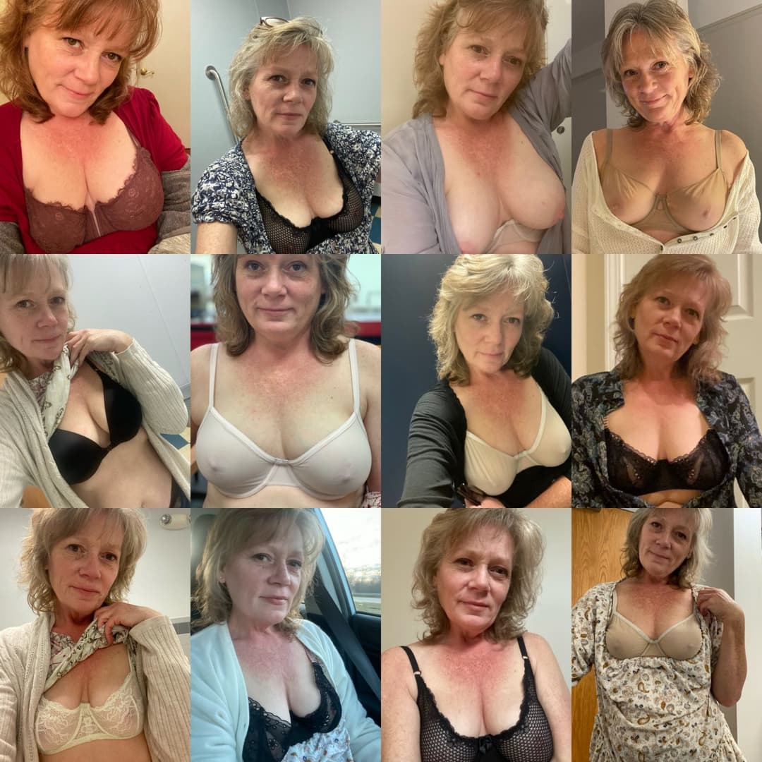 Small town mom and wife Bras and tit pics she has sent her son and friends