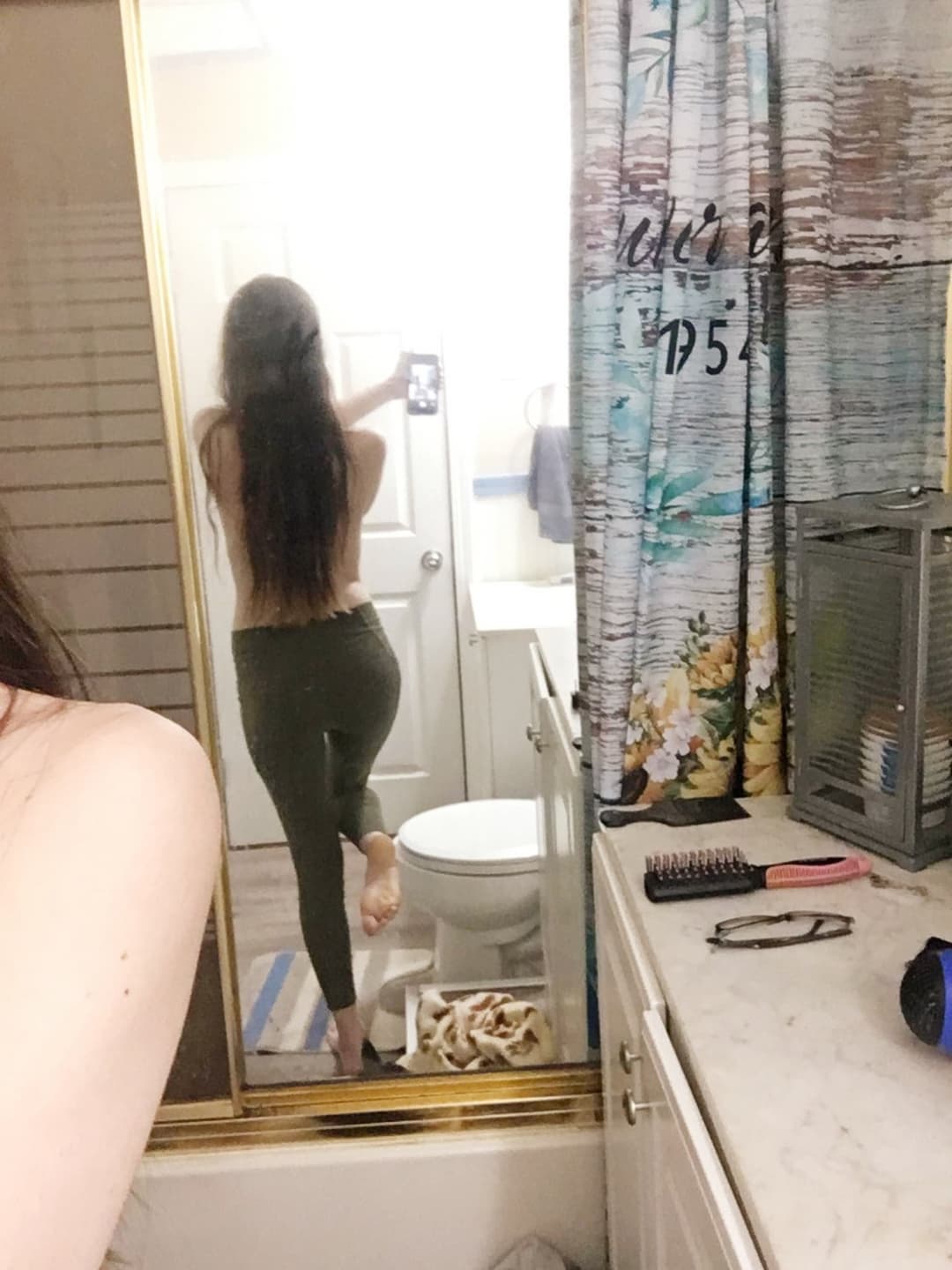 getting ready for yoga class