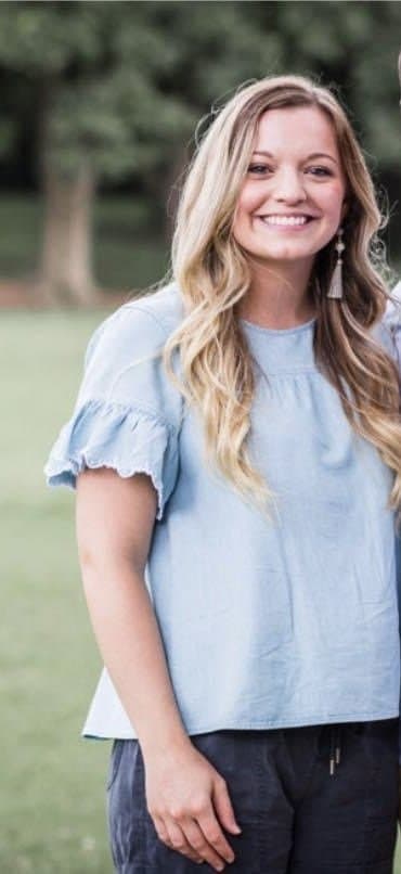 Hottie Macy happily does some topless jumping jacks backstage at the club