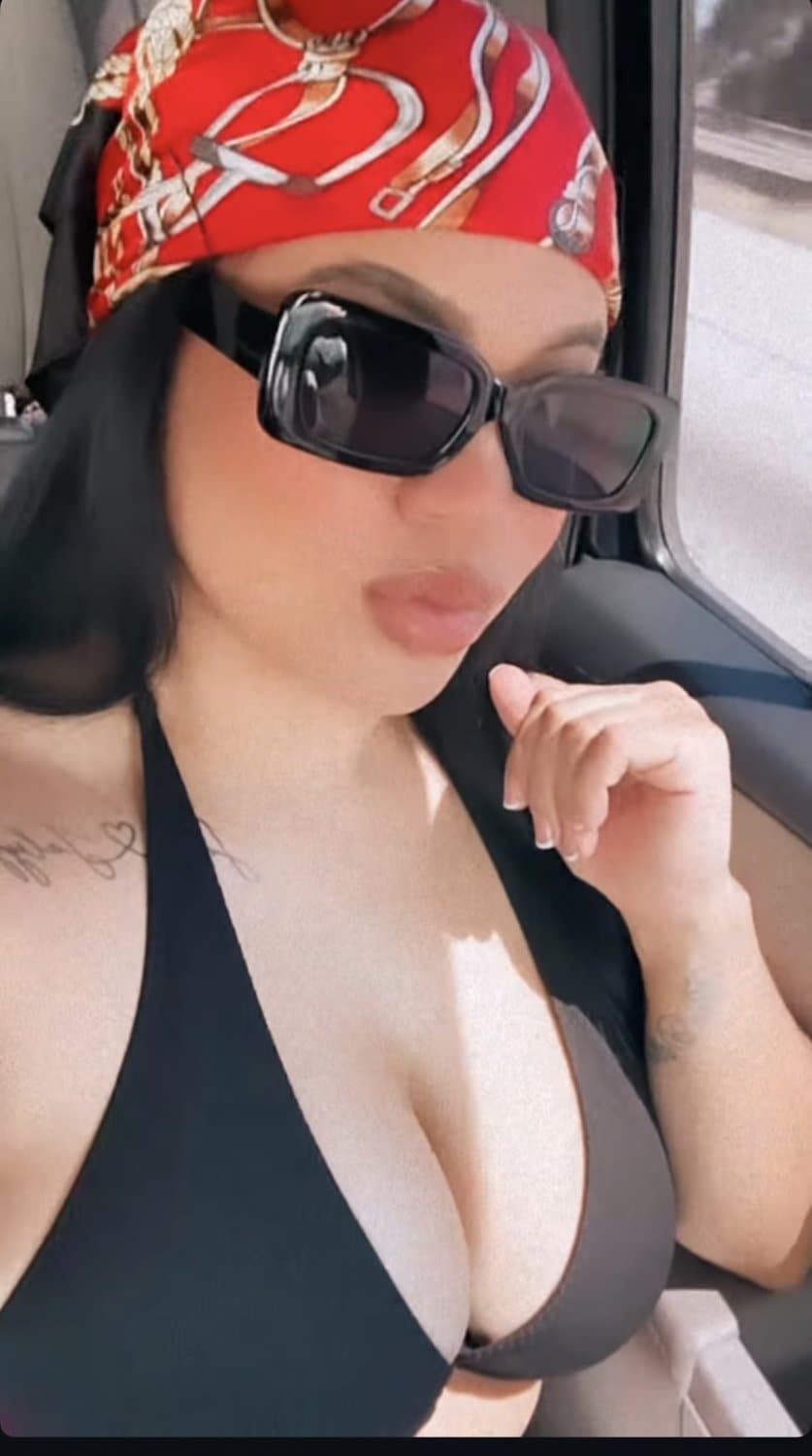 Big tit Latina milf showing toes