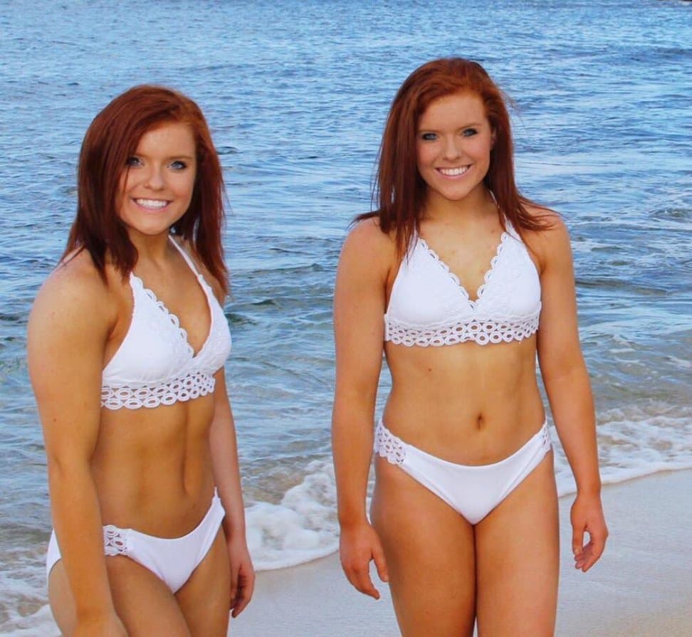 Hot College Bikini Twins (Redheads)(Athletic)