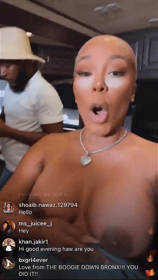 Click to view full size Busty Singer K. Michelle Nipple Slip ?