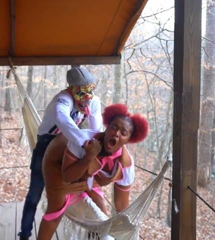 Slutty fat hoes pounded by a Clown ass mf