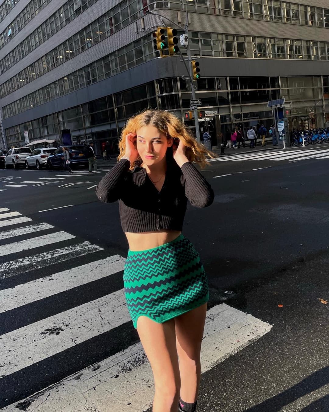 Blonde German slut with black pubes