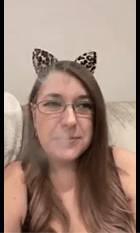 Kitty Kat with ears nerdy vaping slut
