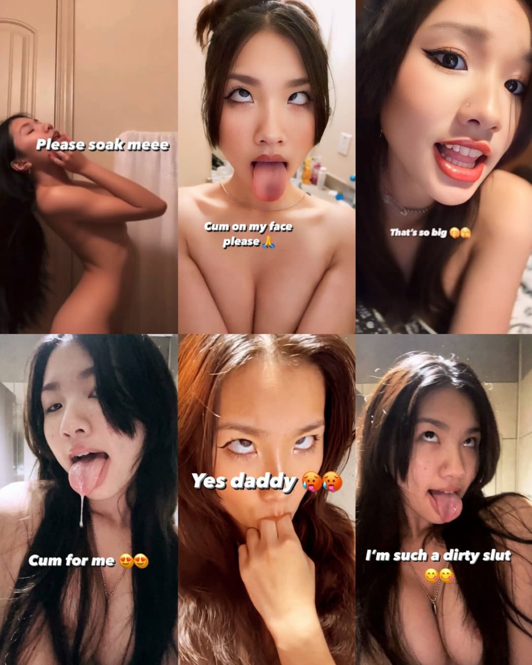 She loves cum and huge cock. Goon Slut. Ahegao teen.