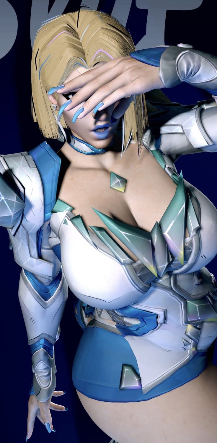 Emma Frost at a shoot. She’ll be really confused when a naked hung black man shows up to the solo.