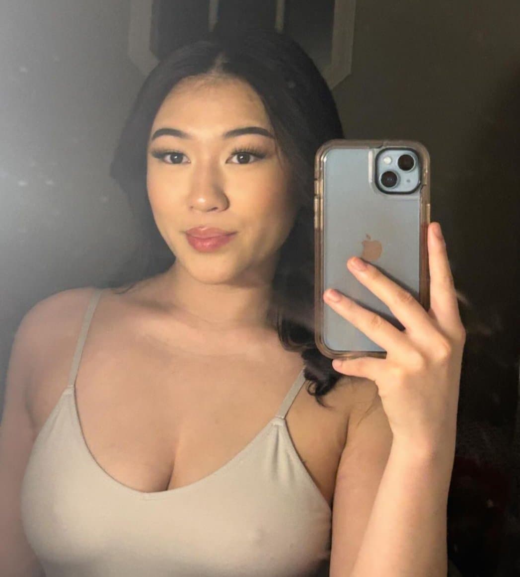 Asian Slut Uploads Selfies of Her Nipples Poking Out