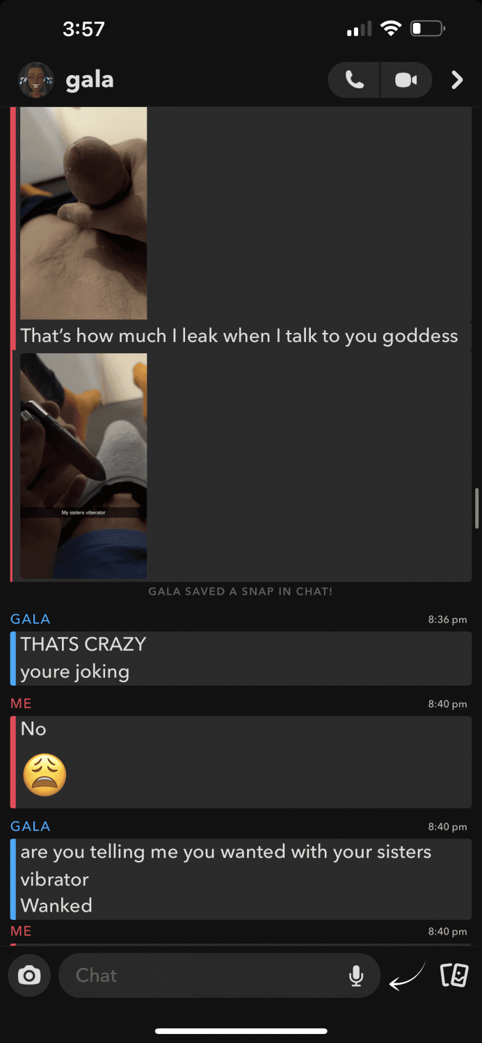 Click to view full size aussie wb chats w black goddess on snap