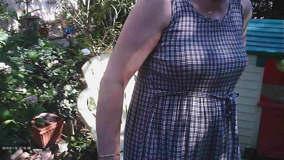 Delicious mature nurse Helen caught upskirt pantyless