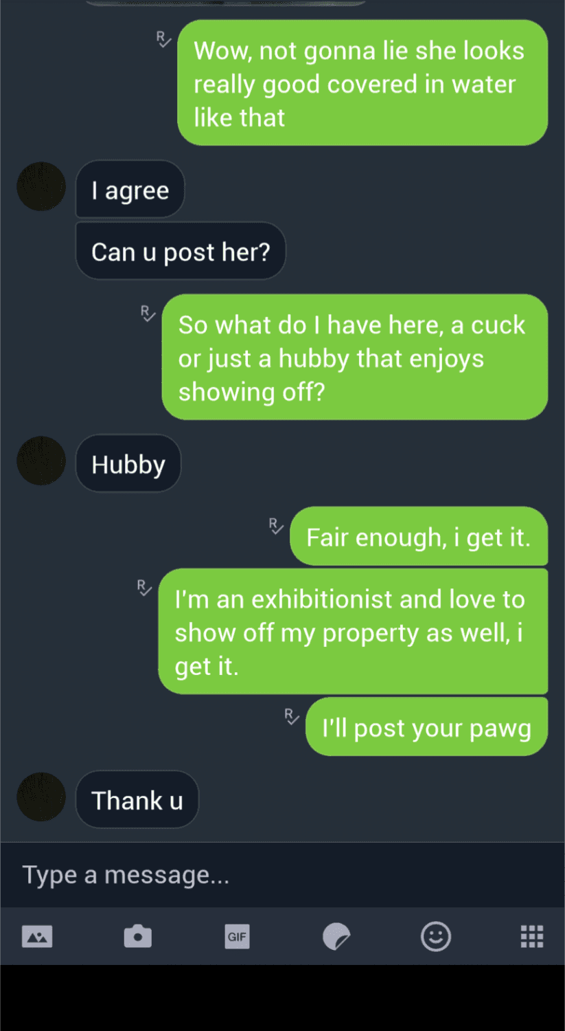 Mr D says he likes to see his wife objectified