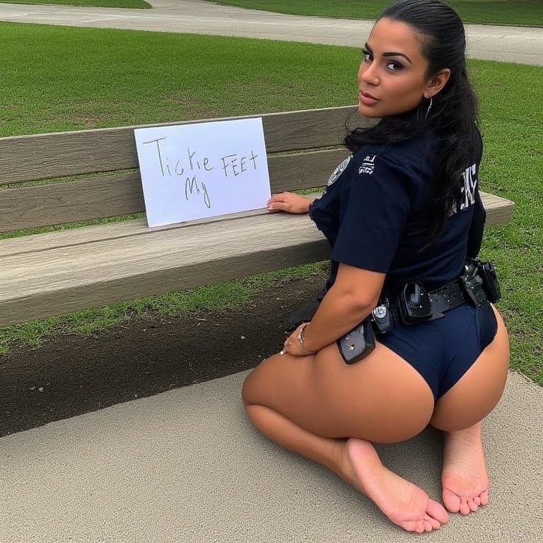 Latina officers want their bare feet tickled and played with