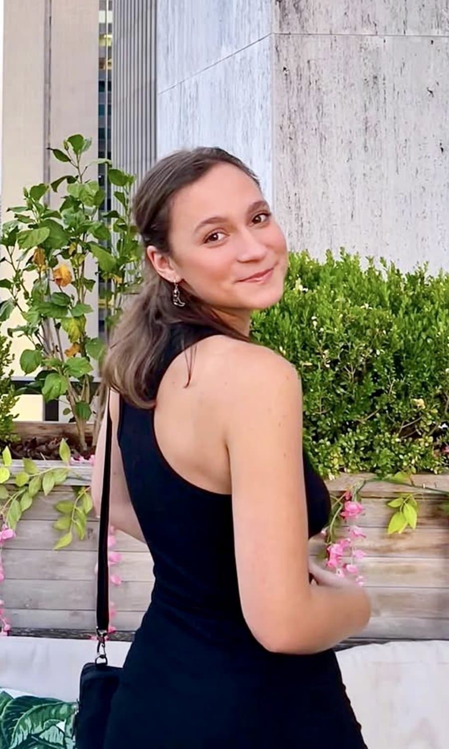 Click to view full size Beautiful brunette college coed with big tits and tight body