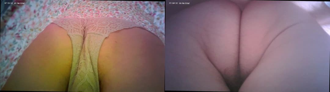 Mature nurse Helen upskirted panty-pantyless