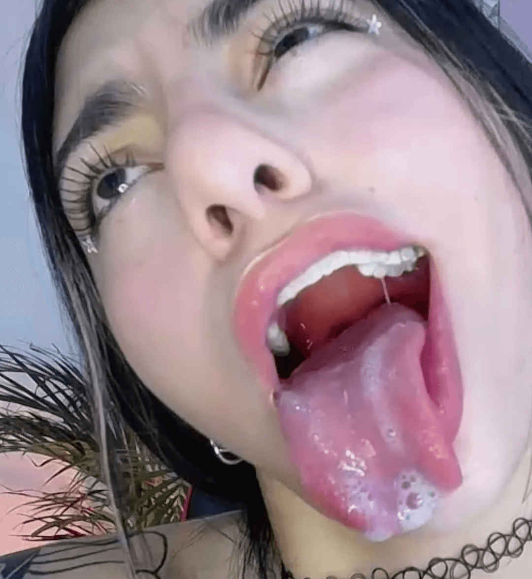 Ahegao tongues out selfies