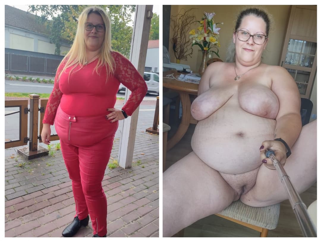 Fat German Fuckpig Sandy Berger Berlin dressed undressed