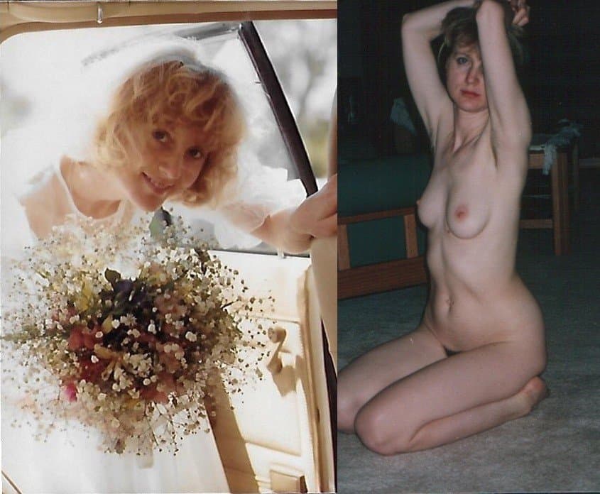 Bride dressed undressed
