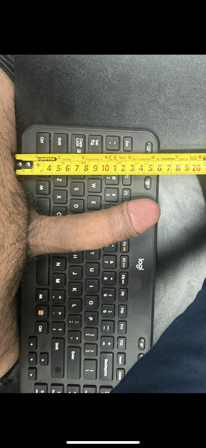 Hard Latino cock at work