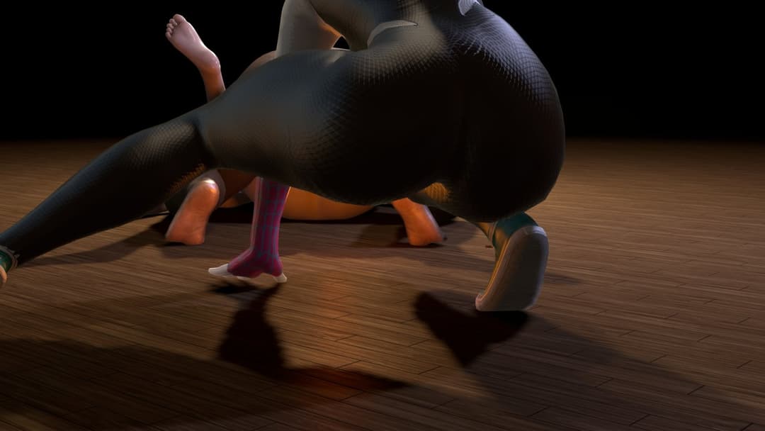 Gwen arrives too late to save her fellow hero Raven, from being bred “Jesus, he’s deep in there….”