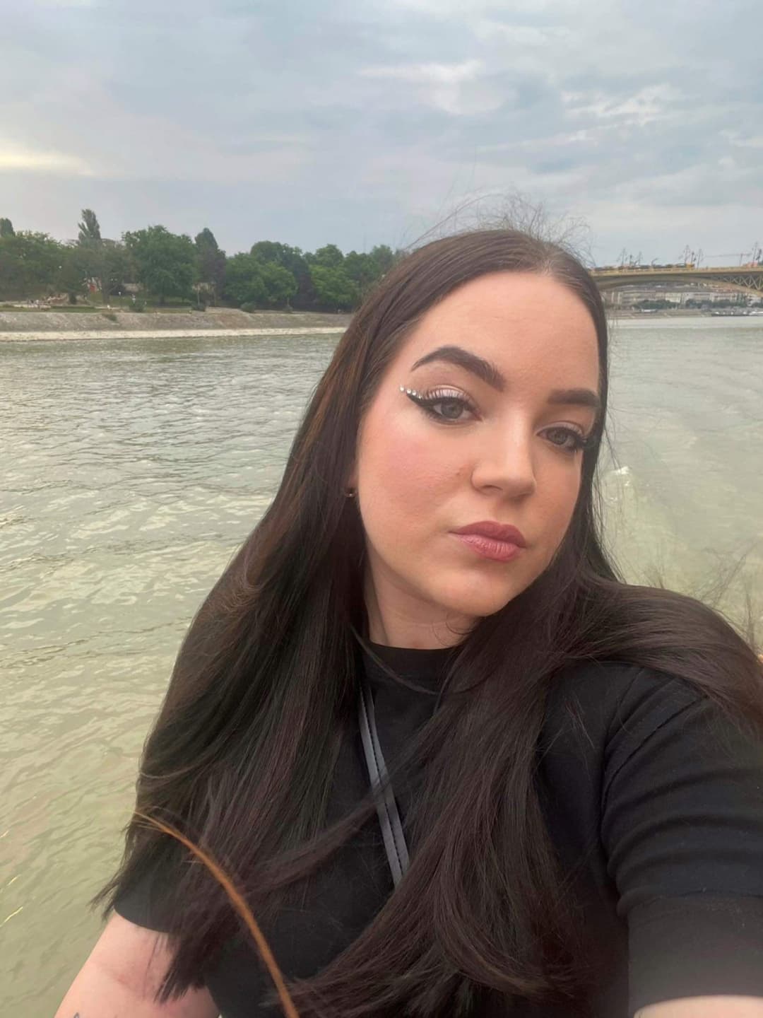 Pregnant Hungarian cheating wife Sophie showing off her saggy udders