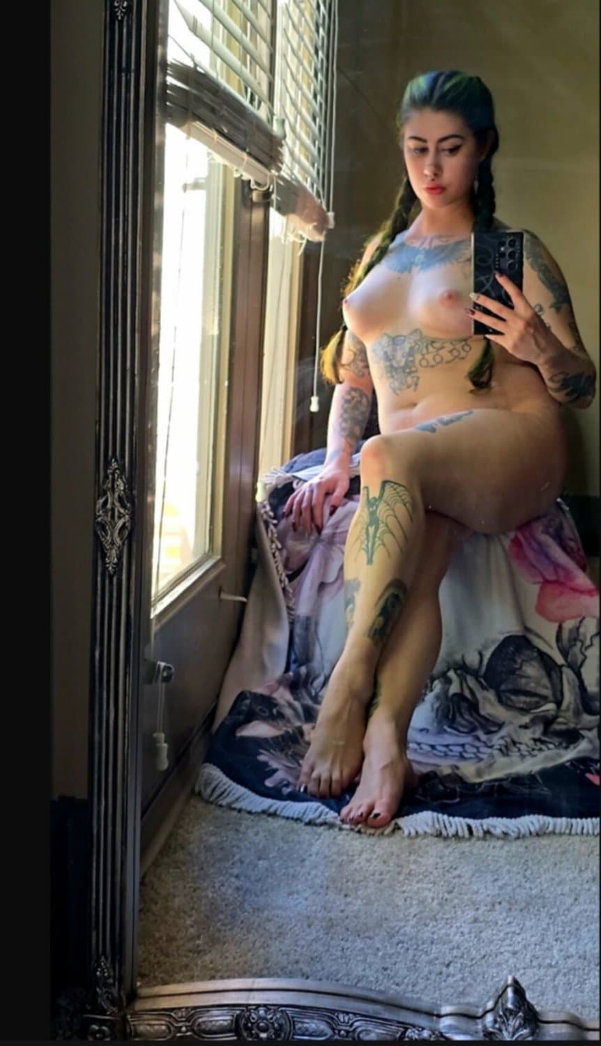 Heavily Tattooed Goth Girl