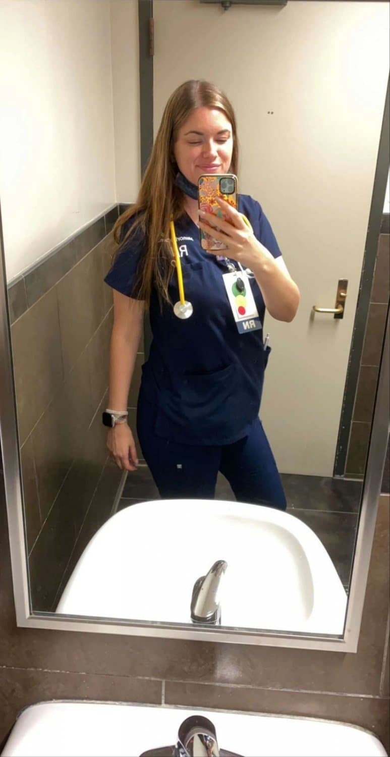 Nurse Ashley horny after work and wants to fuck