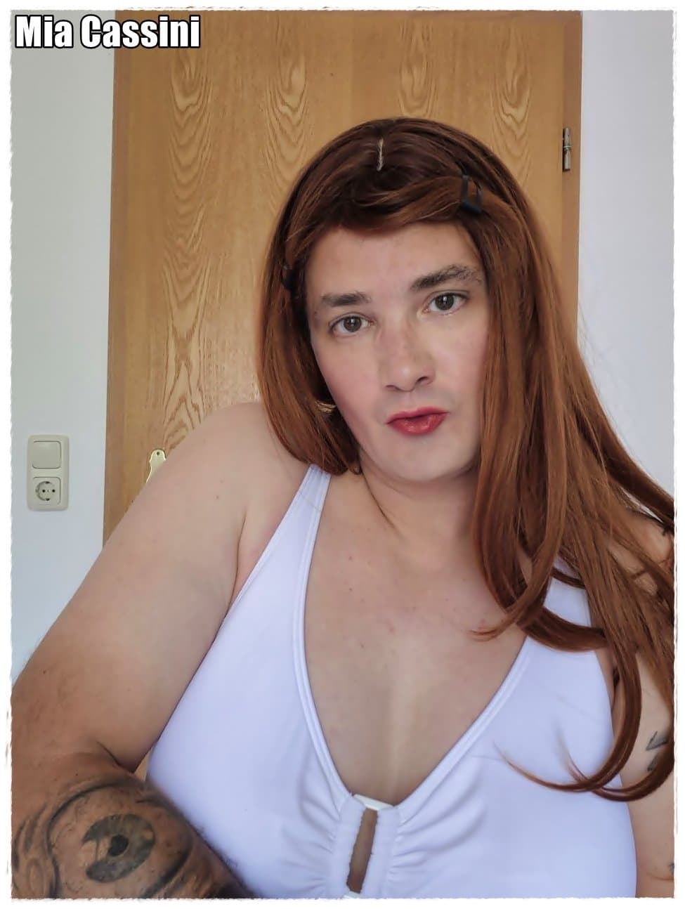 White Swimwear with Bulge