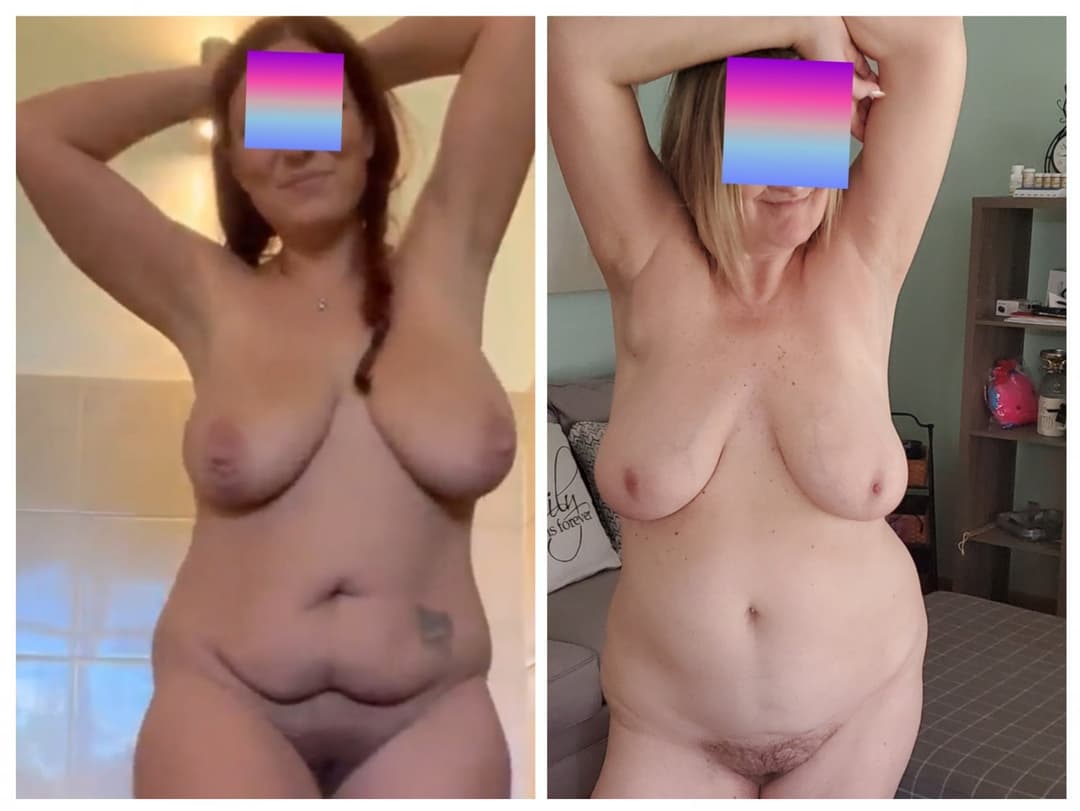 COLLAGE Side by Side Comparison Wife