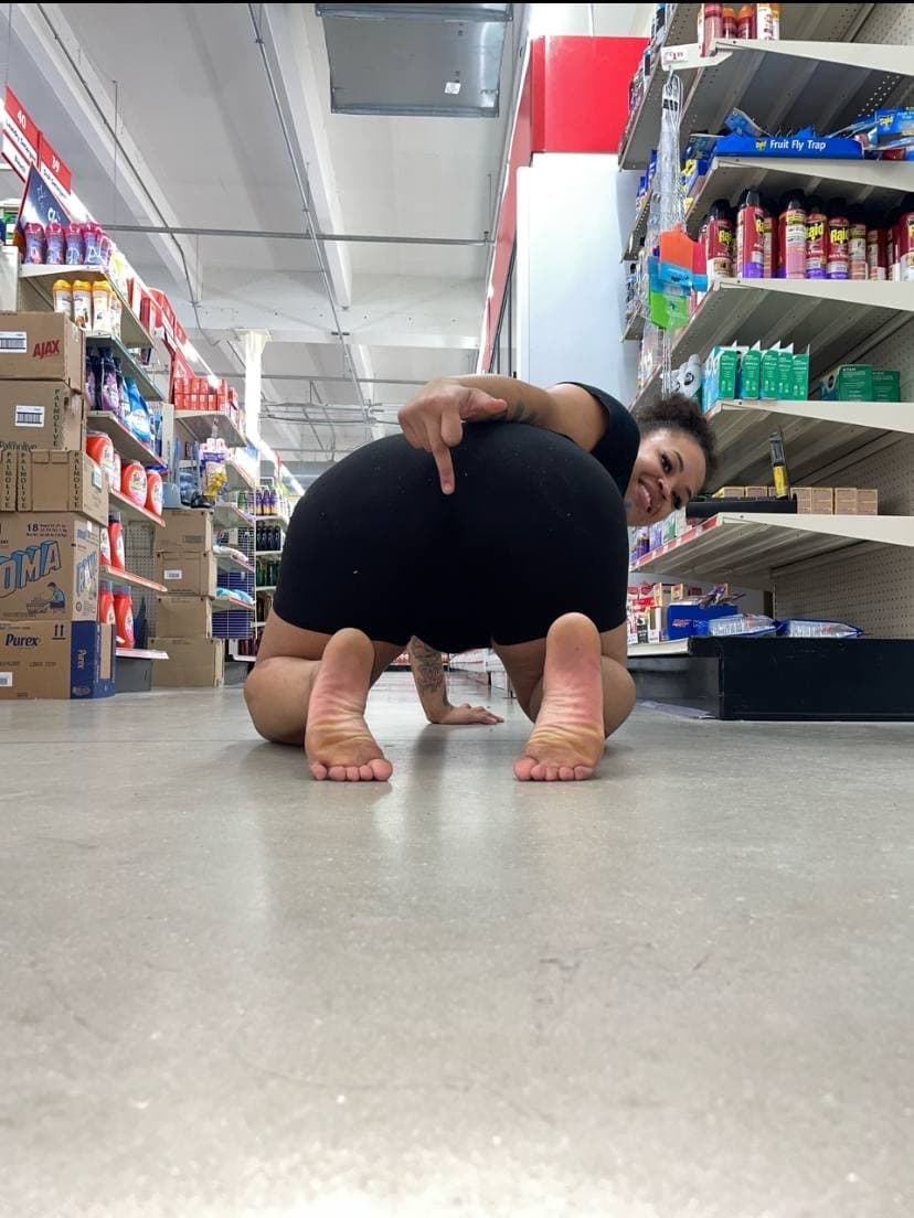 made the slut do all this in public ??even random people were watching her