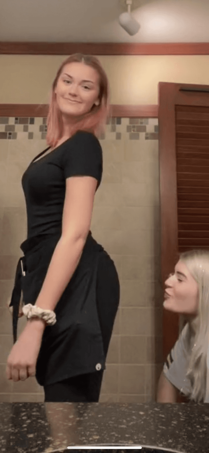 My crush just thanks this asshole with big muscles by kneeling down and sucking his big cock