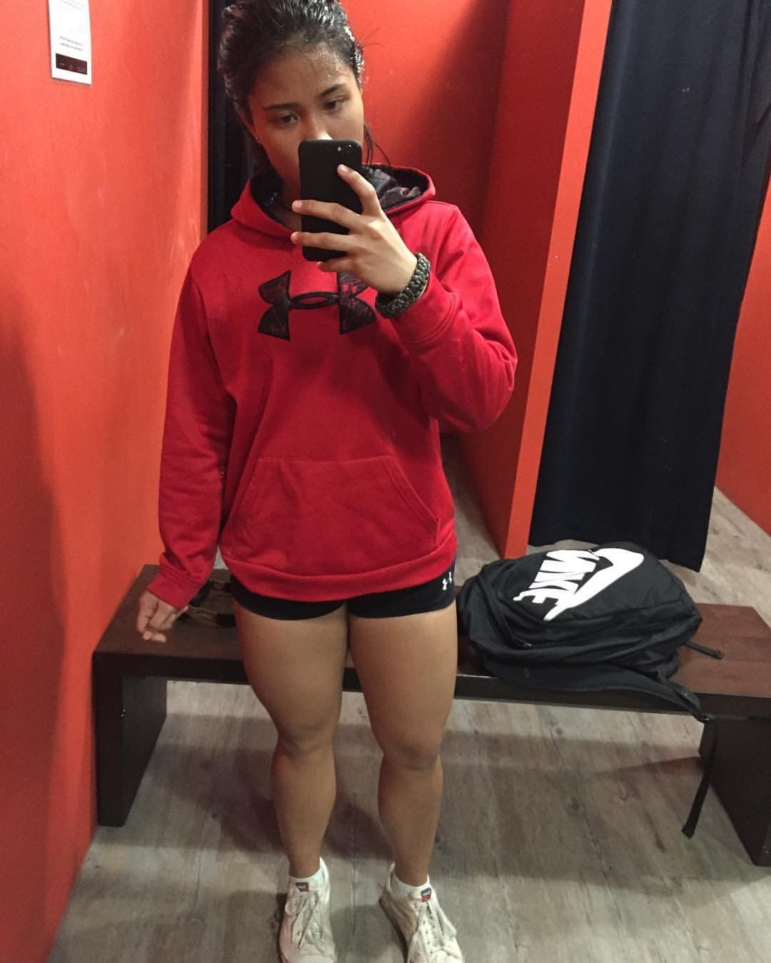 My favourite fitness girl with big thigh but I like her thigh more But she arrogance type