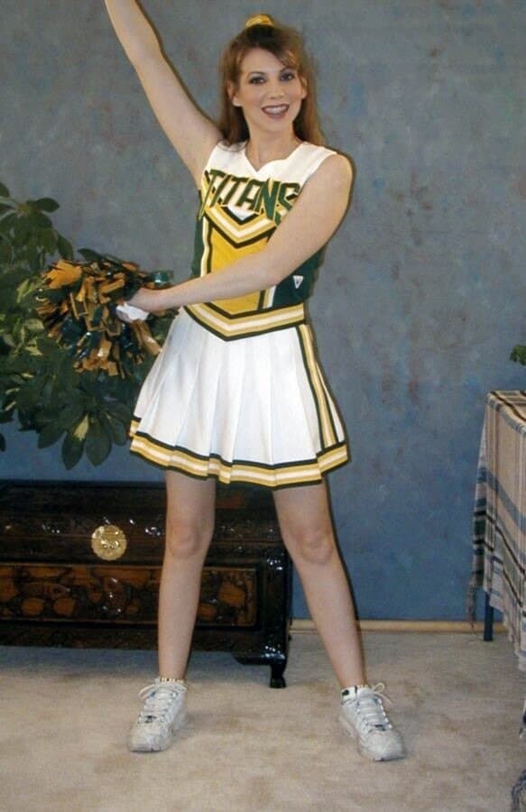 Patti as a cheerleader